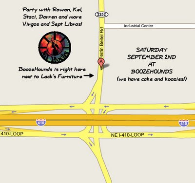 Map to BoozeHounds for SA Rocks Virgo Bash