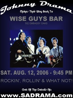 Johnny Drama at Wise Guys Flyer