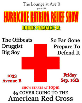 Hurricane Benefit at The Lounge Ave B