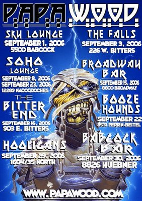 Papa Wood September Schedule