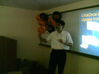 Naveed Bajwa Presenting Click Once