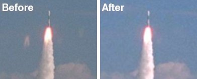 Swift photo, before and after manipulation