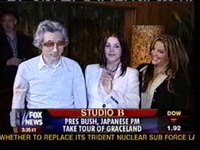 President Bush , Laura, Prime Minister Koizumi, Priscilla, and Lisa Marie Presley at Graceland, Vidcap FOX NEWS.