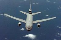 A KC-10A Extender from the 6th Air Refueling Squadron, Travis Air Force Base, Calif., cruises on a mission while deployed to the 2nd Air Expeditionary Group, Naval Station Diego Garcia. Although the KC-10A's primary mission is aerial refueling, it can combine the tasks of tanker and cargo aircraft by refueling fighters while carrying the fighters' support people and equipment during overseas deployments. The KC-10A can transport up to 75 people and about 170,000 pounds of cargo a distance of about 4,400 miles. Without cargo, the KC-10A's unrefueled range is more than 11,500 miles. (U.S. Air Force photo by Senior Airman Sarah Shaw)