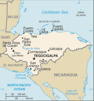 Map of Honduras, Source CIA Fact Book