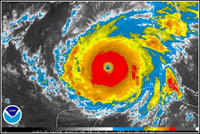 Latest NOAA infrared satellite image of Rita