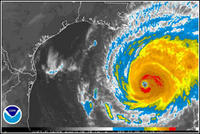 Latest NOAA infrared satellite image of Rita