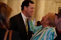 Rose Ann Gaetano greets Senator Santorum at the Professional Women's Conference on Capitol Hill.