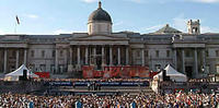 Thousands of people in Trafalgar Square, 14 July vigil - photo by James O Johnson