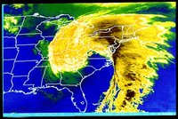 METEOSAT colorized infrared image of the ;Storm of the Century', the Blizzard of 1993. Credit: NESDIS/National Climatic Data Center.