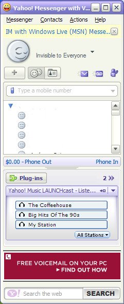 no call option in yahoo messenger