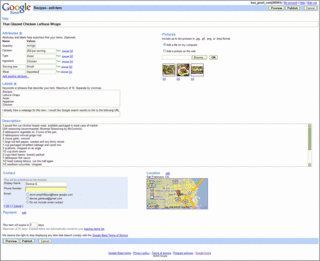 Google Base screenshot