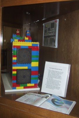 The original Google storage, created by Larry Page and Sergey Brin using Lego pieces