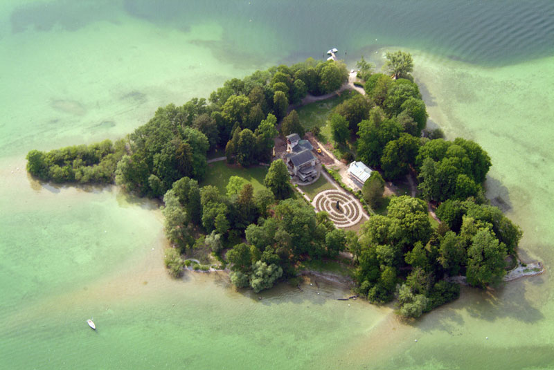 Rose Island in the Lake Starnberg