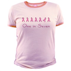 One in Seven - Breast Cancer Awareness T-shirts