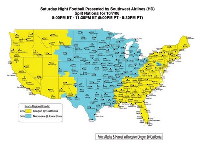 ABC Nebraska-Iowa State coverage map, courtesy of ABC.com