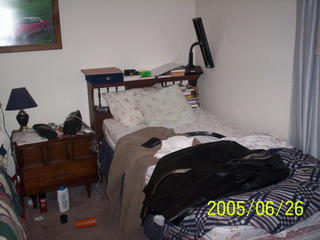 My lovely room in its predeparture chaos