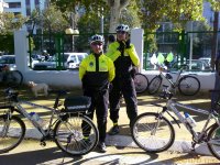 Patrulla policial en bicicleta