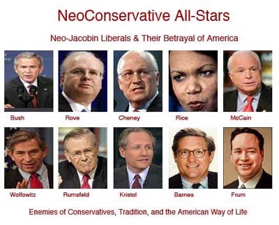 poster showing the Bush administration as liberals
