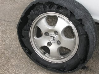 thats what i call severe tire damage