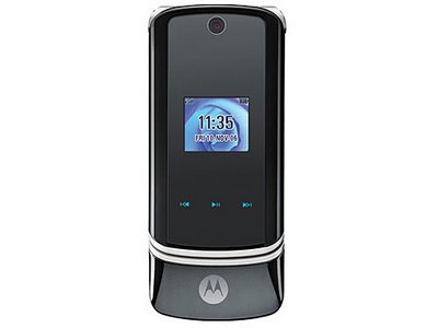 Motorola Krzr K1m has touch-sensitive music controls.