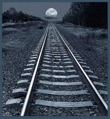 railway tracks to the moon