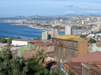 Sicht von Valparaiso nach Vina del Mar