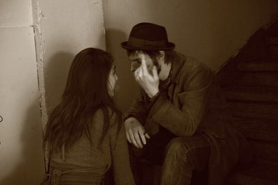 pict, couple, nuit, chapeau, discussion, photo, dominique, houcmant, aka goldo graphisme