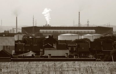 photo sclessin, cockerill-sambre - arcelor, blast furnace, haut-fourneau, stade du standard, photo dominique houcmant, goldo graphisme