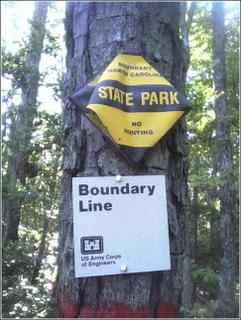 State Park Boundary Sign