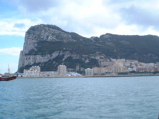 View of 'the rock' from the anchorage