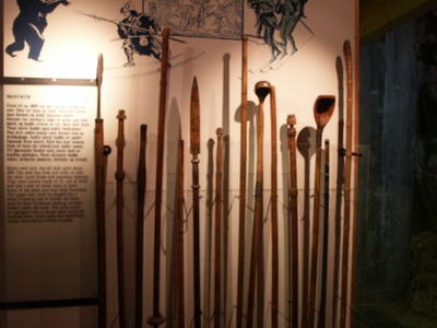 Ski poles with utensils