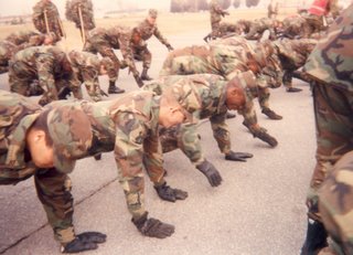 Platoon in Front Leaning Rest Position