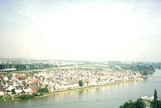 View of Rhein River from Balcony in Koblenz