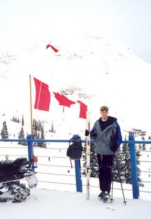 Noah in front of Whistler Mountain