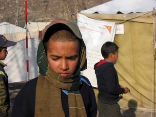 Arslan lost both parents to the October 8 earthquake and is now attending programs at World Vision’s Child Friendly Space, located near his tent village.