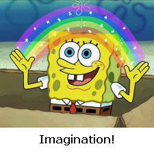 spongebob imagination raindbow