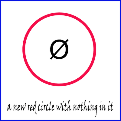 a new red circle with nothing in it - allan revich - 2006
