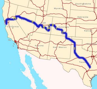 May 2006 Roadtrip Highway Map