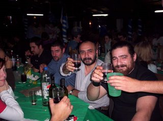 Conozco al sensei Capristo, adelante, segundo plano y al uruguayo Ignacio Calero