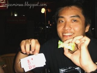 kenji and his so-called-lucky charm!