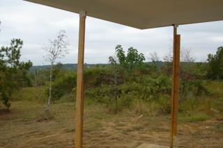 View from the front porch of the new house