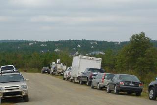 The view from the driveway...all the cars are there for the big fish fry