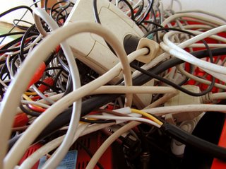 conjunto de cables de colores