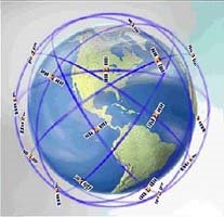 La Tierra rodeada de satélites