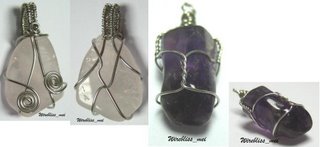 Wire Wrapped Gemstones Pendant