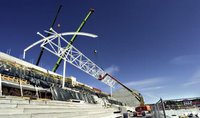 Nye Fredrikstad Stadion under oppføring