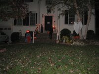 A house with Halloween decorations