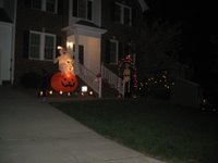 A house with Halloween decorations