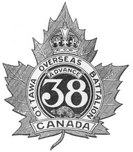 38th Battalion, CEF, badge